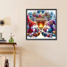 Load image into Gallery viewer, Diamond Painting - Full Round - Gnome by the fireplace (55*55CM)
