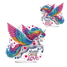 Load image into Gallery viewer, Acrylic Special Shape Rainbow Butterfly Table Top Diamond Painting Ornament Kits
