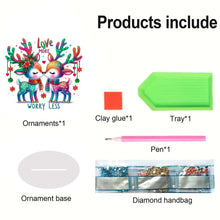 Load image into Gallery viewer, Acrylic Special Shape Rainbow Butterfly Table Top Diamond Painting Ornament Kits
