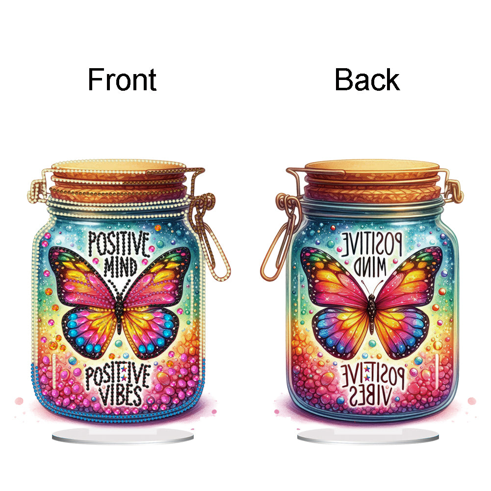 Acrylic Special Shape Rainbow Butterfly Table Top Diamond Painting Ornament Kits