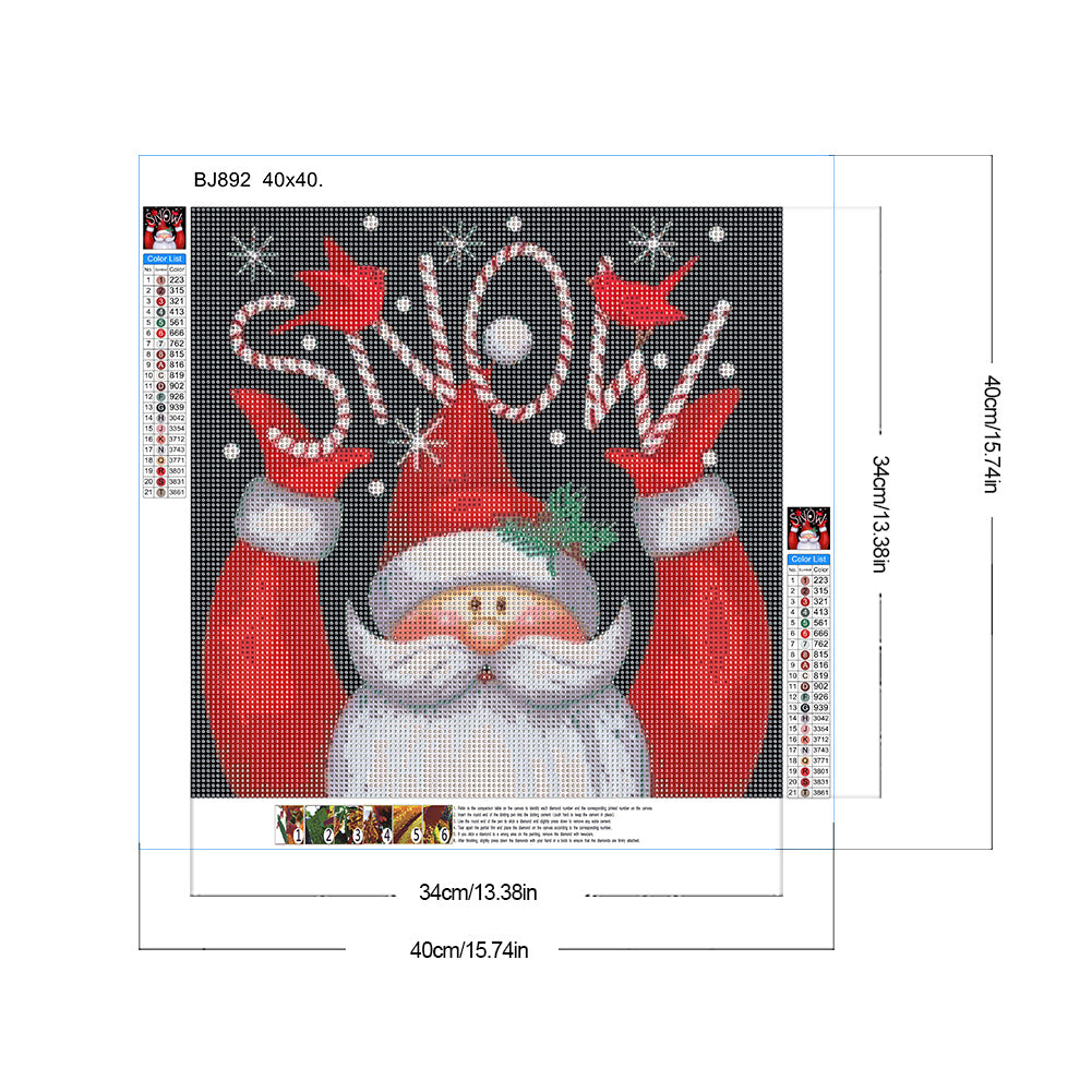 Diamond Painting - Full Round - Santa Claus Snow (40*40CM)