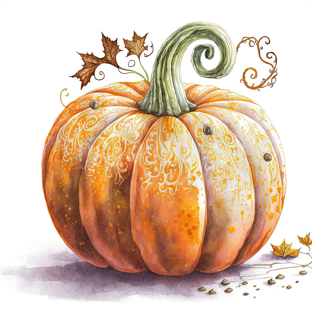 Diamond Painting - Full Round - Dead leaves pumpkin (40*40CM)