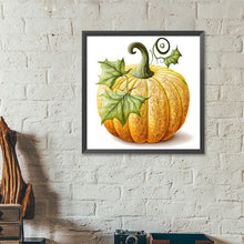 Load image into Gallery viewer, Diamond Painting - Full Round - Green leaves pumpkin (40*40CM)
