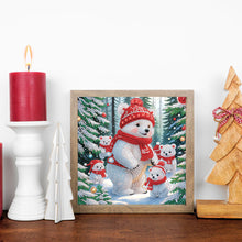 Load image into Gallery viewer, Diamond Painting - Partial Special Shaped - White bear in winter snow (30*30CM)
