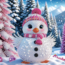 Load image into Gallery viewer, Diamond Painting - Partial Special Shaped - Duckling in winter snow (30*30CM)
