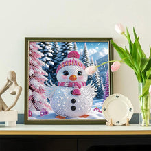 Load image into Gallery viewer, Diamond Painting - Partial Special Shaped - Duckling in winter snow (30*30CM)

