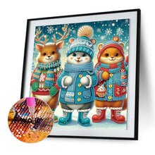 Load image into Gallery viewer, Diamond Painting - Partial Special Shaped - Deer in winter snow (30*30CM)
