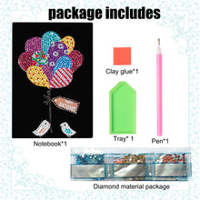 Load image into Gallery viewer, Special Shaped Balloon Diamond Painting Diary Book A5 Diamond Painting Notebooks
