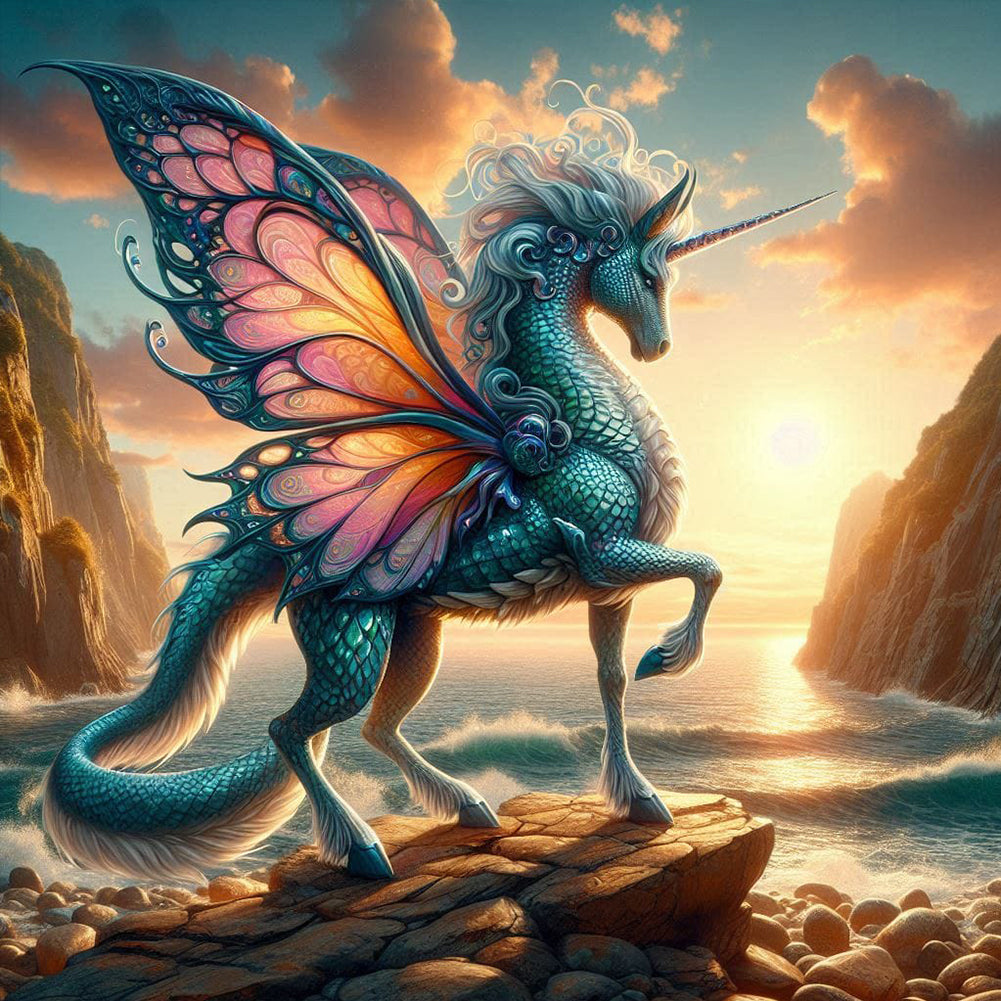 Diamond Painting - Full Square - Unicorn mythical beast (40*40CM)