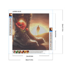 Load image into Gallery viewer, Diamond Painting - Full Round - Soldier in the poppy field (30*30CM)
