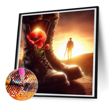 Load image into Gallery viewer, Diamond Painting - Full Round - Soldier in the poppy field (30*30CM)
