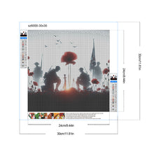 Load image into Gallery viewer, Diamond Painting - Full Round - Soldier in the poppy field (30*30CM)
