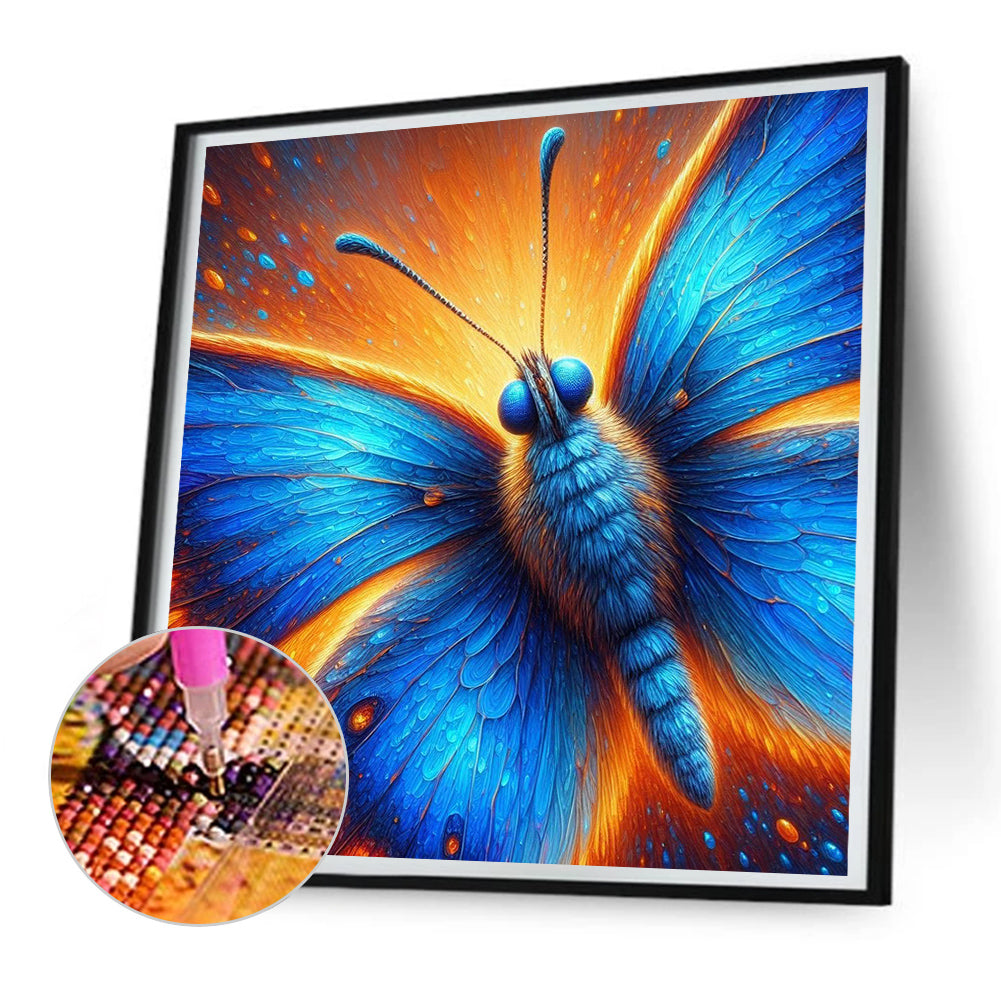 Diamond Painting - Full Round - Flower pattern butterfly (30*30CM)