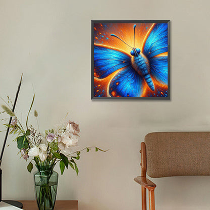 Diamond Painting - Full Round - Flower pattern butterfly (30*30CM)