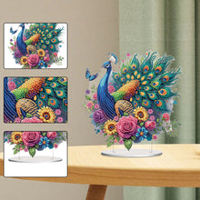 Load image into Gallery viewer, Acrylic Special Shape Peacock Diamond Painting Tabletop Ornaments for Beginners

