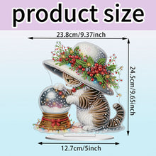 Load image into Gallery viewer, Acrylic Special Shape Cat And Crystal Ball Diamond Painting Desktop Ornaments
