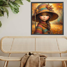 Load image into Gallery viewer, Diamond Painting - Full Square - Autumn leaves little girl (40*40CM)
