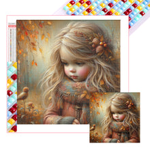 Load image into Gallery viewer, Diamond Painting - Full Square - Autumn leaves little girl (40*40CM)
