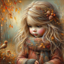 Load image into Gallery viewer, Diamond Painting - Full Square - Autumn leaves little girl (40*40CM)
