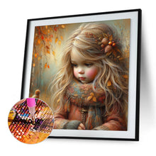 Load image into Gallery viewer, Diamond Painting - Full Square - Autumn leaves little girl (40*40CM)
