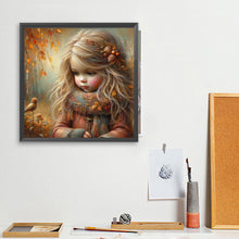 Load image into Gallery viewer, Diamond Painting - Full Square - Autumn leaves little girl (40*40CM)
