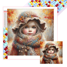 Load image into Gallery viewer, Diamond Painting - Full Square - Autumn leaves little girl (40*40CM)
