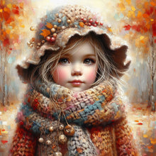 Load image into Gallery viewer, Diamond Painting - Full Square - Autumn leaves little girl (40*40CM)
