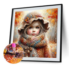 Load image into Gallery viewer, Diamond Painting - Full Square - Autumn leaves little girl (40*40CM)
