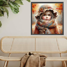 Load image into Gallery viewer, Diamond Painting - Full Square - Autumn leaves little girl (40*40CM)
