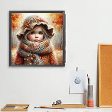 Load image into Gallery viewer, Diamond Painting - Full Square - Autumn leaves little girl (40*40CM)
