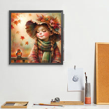 Load image into Gallery viewer, Diamond Painting - Full Square - Autumn leaves little girl (40*40CM)
