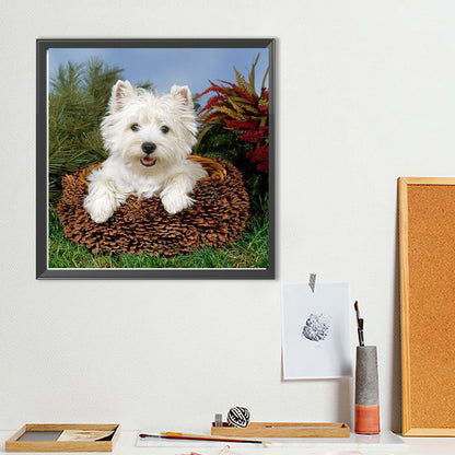 Diamond Painting - Full Round - West Highland White Terrier (40*40CM)