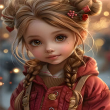 Load image into Gallery viewer, Diamond Painting - Full Round - Big eyes cute girl (40*50CM)
