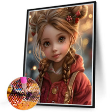 Load image into Gallery viewer, Diamond Painting - Full Round - Big eyes cute girl (40*50CM)
