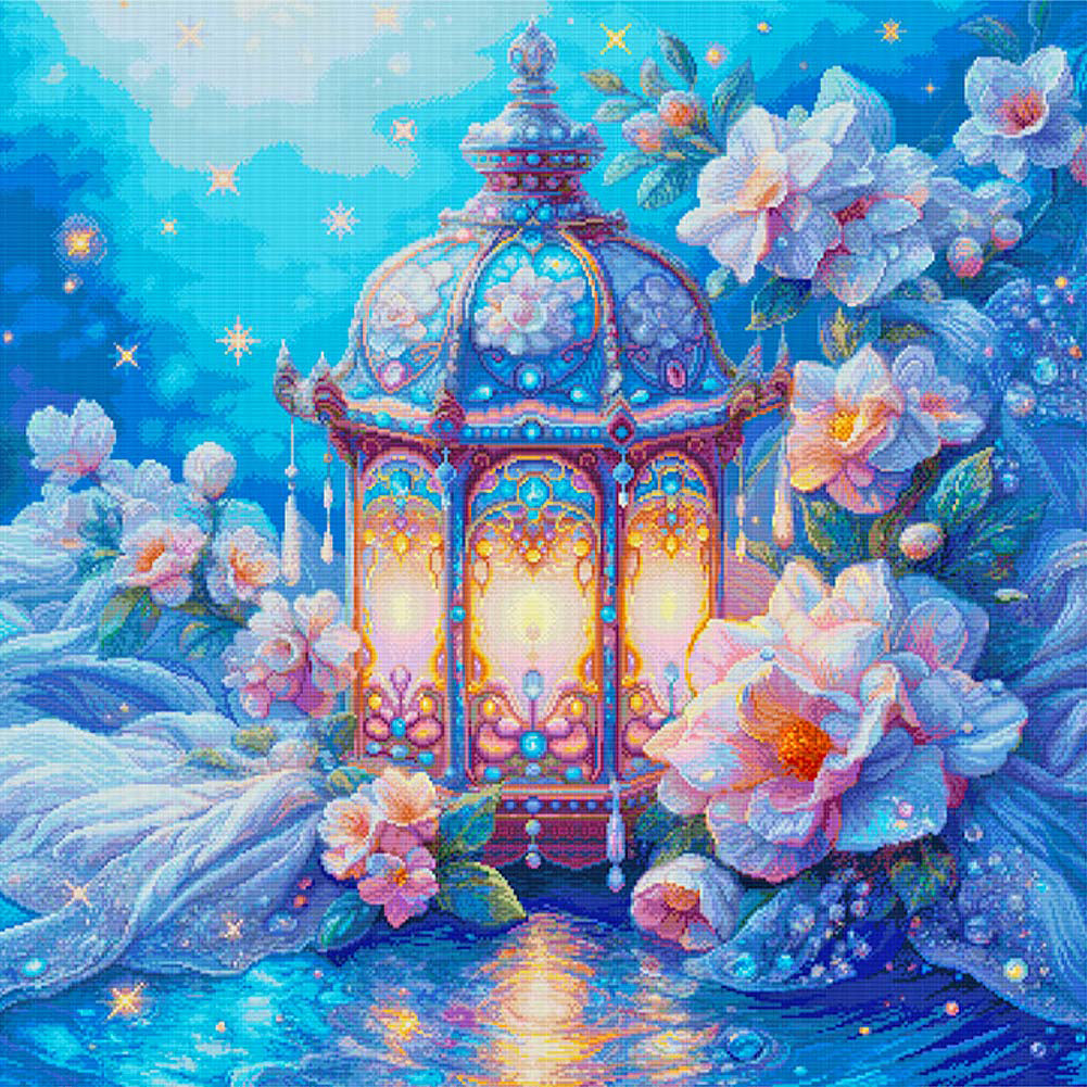 Diamond Painting - Full Round - Flowers and lights (55*55CM)