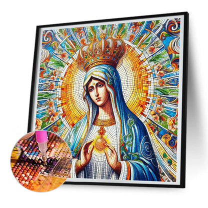 Diamond Painting - Full Round - Glass art Madonna (30*30CM)