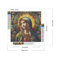Load image into Gallery viewer, Diamond Painting - Full Round - Glass art Madonna Mary (30*30CM)
