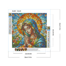 Load image into Gallery viewer, Diamond Painting - Full Round - Glass art Madonna Prayer (30*30CM)
