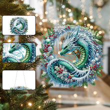Load image into Gallery viewer, Acrylic Special Shape Dragon Wreath 5D DIY Diamond Painting Dots Pendant
