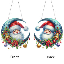 Load image into Gallery viewer, Acrylic Special Shape Moon Santa Claus 5D DIY Diamond Painting Dots Pendant
