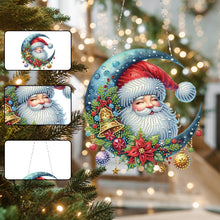 Load image into Gallery viewer, Acrylic Special Shape Moon Santa Claus 5D DIY Diamond Painting Dots Pendant
