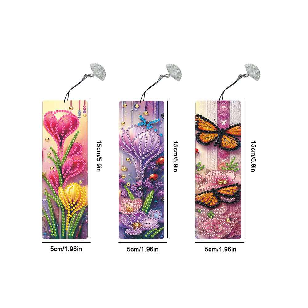 3Pcs Special Shape Dog Diamond Painting Bookmark Making Kit for Adults Beginners