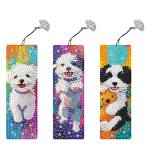 Load image into Gallery viewer, 3Pcs Special Shape Dog Diamond Painting Bookmark Making Kit for Adults Beginners
