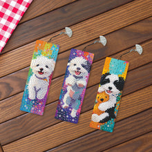 Load image into Gallery viewer, 3Pcs Special Shape Dog Diamond Painting Bookmark Making Kit for Adults Beginners
