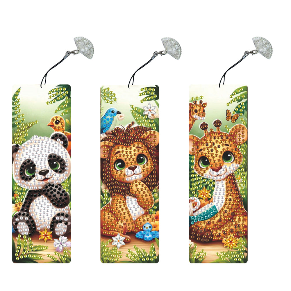3Pcs Special Shape Dog Diamond Painting Bookmark Making Kit for Adults Beginners