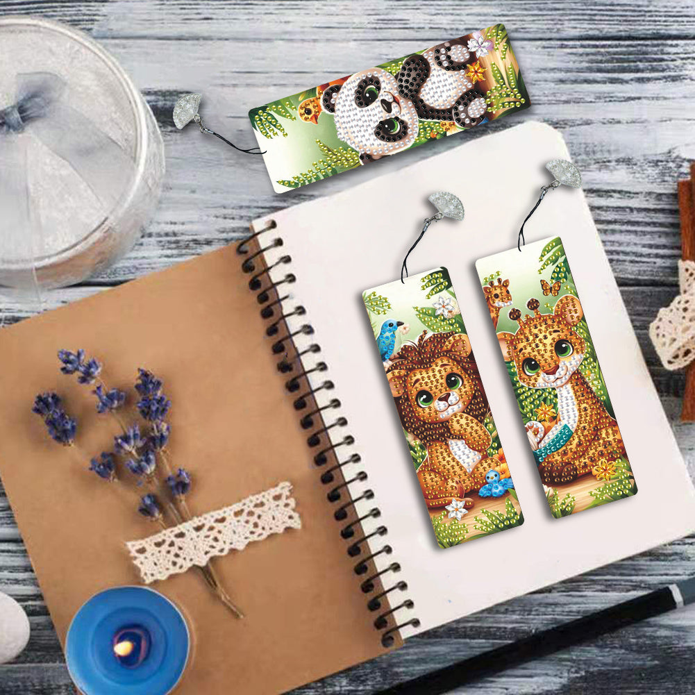 3Pcs Special Shape Dog Diamond Painting Bookmark Making Kit for Adults Beginners