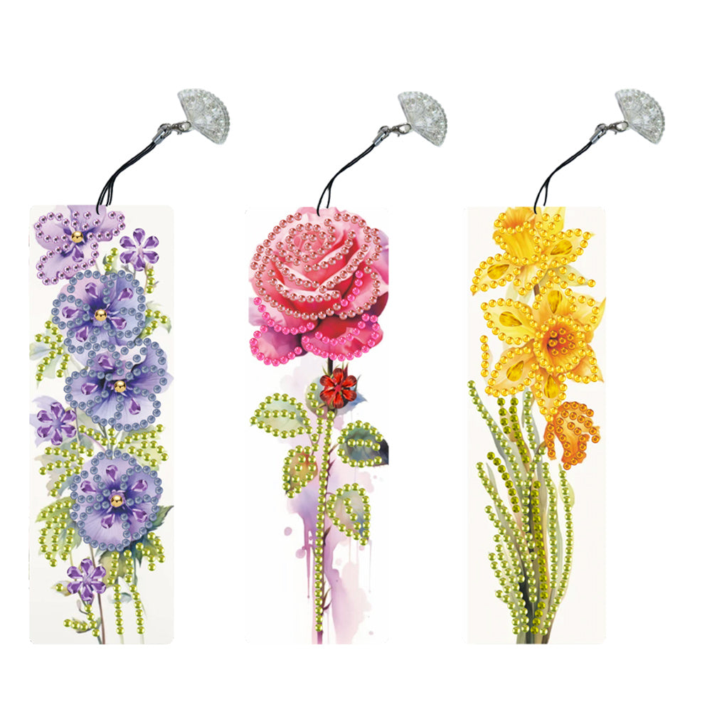 3Pcs Special Shape Dog Diamond Painting Bookmark Making Kit for Adults Beginners