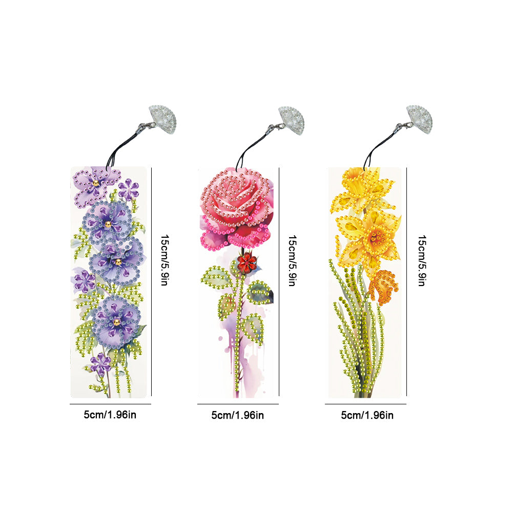 3Pcs Special Shape Dog Diamond Painting Bookmark Making Kit for Adults Beginners