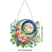 Load image into Gallery viewer, Acrylic Special Shape Sun Moon Flower Diamond Painting Hanging Pendant
