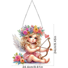 Load image into Gallery viewer, Acrylic Special Shape Angel Girl Cupid Arrow Diamond Painting Hanging Pendant
